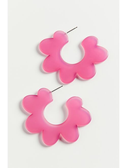 Urban outfitters Statement Flower Hoop Earring