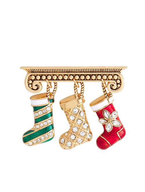 Napier Christmas Stockings Pin