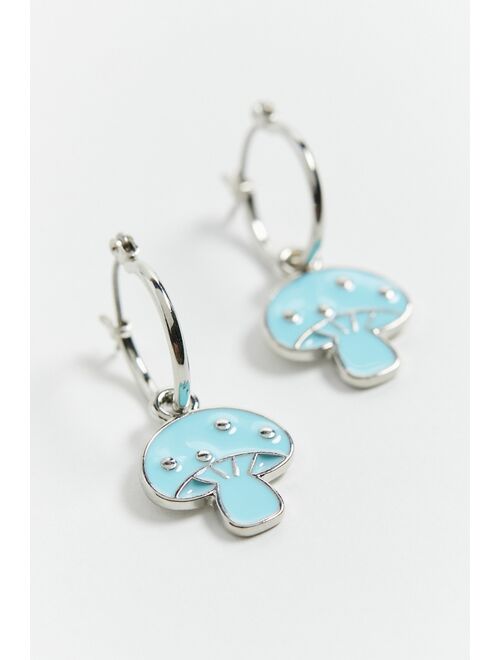 Urban outfitters Enamel Mushroom Charm Hoop Earring