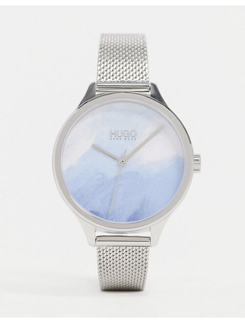 Hugo Boss HUGO silver mesh watch