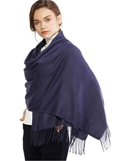 RIIQIICHY Women's Scarf Pashmina Shawls and Wraps for Evening Dress Bridesmaid Wedding Bridal Winter Warm Long Large Scarves