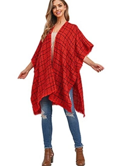 Bohemian Versatile Open Shawl Cardigan - Kimono Ruana, Tie Dye Convertible Poncho Blanket Vest, Sheer Beach Cover Up