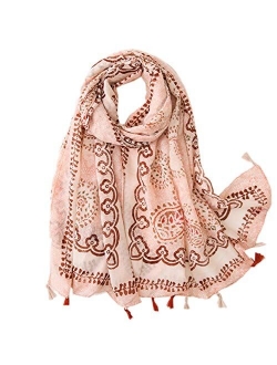 Women's Boho Bohemian Soft Blanket Oversized Fringed Scarf Wraps Shawl Sheer Gift