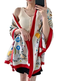 Women's Boho Bohemian Soft Blanket Oversized Fringed Scarf Wraps Shawl Sheer Gift