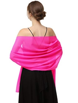 Chiffon Shawls Scarves Wraps for Bridal Wedding Party Evening Dress and Special Occasion Dresses