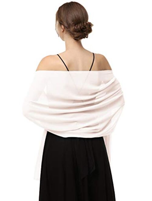 Chiffon Shawls Scarves Wraps for Bridal Wedding Party Evening Dress and Special Occasion Dresses