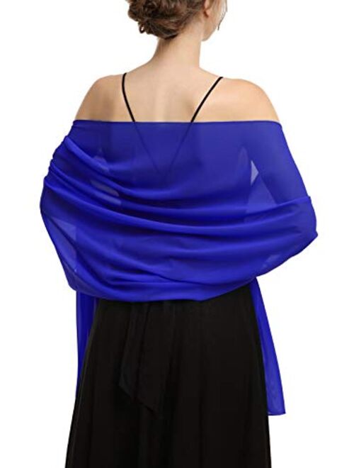 Chiffon Shawls Scarves Wraps for Bridal Wedding Party Evening Dress and Special Occasion Dresses