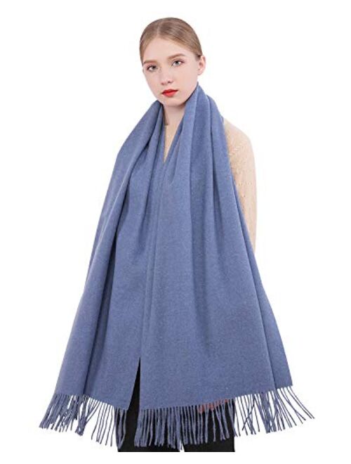 RIIQIICHY Winter Scarf Pashmina Shawls Wraps for Women Evening Dress Bridesmaid Wedding Bridal Oversized Warm Soft Scarves