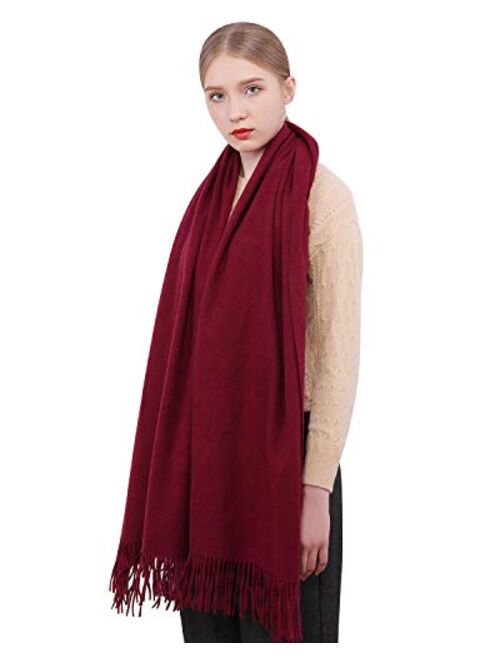 RIIQIICHY Winter Scarf Pashmina Shawls Wraps for Women Evening Dress Bridesmaid Wedding Bridal Oversized Warm Soft Scarves