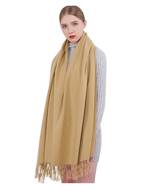 RIIQIICHY Winter Scarf Pashmina Shawls Wraps for Women Evening Dress Bridesmaid Wedding Bridal Oversized Warm Soft Scarves