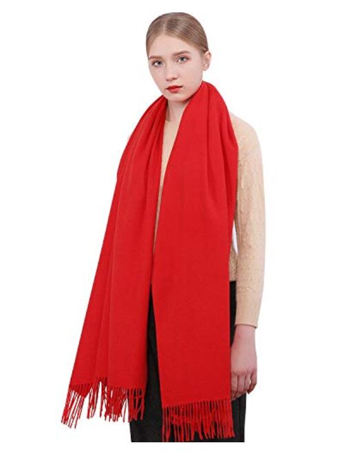 RIIQIICHY Winter Scarf Pashmina Shawls Wraps for Women Evening Dress Bridesmaid Wedding Bridal Oversized Warm Soft Scarves