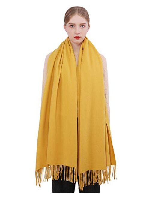 RIIQIICHY Winter Scarf Pashmina Shawls Wraps for Women Evening Dress Bridesmaid Wedding Bridal Oversized Warm Soft Scarves