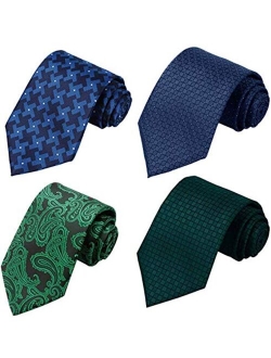 KissTies 4PCS 63" XL Extra Long Ties For Men Big And Tall Tie