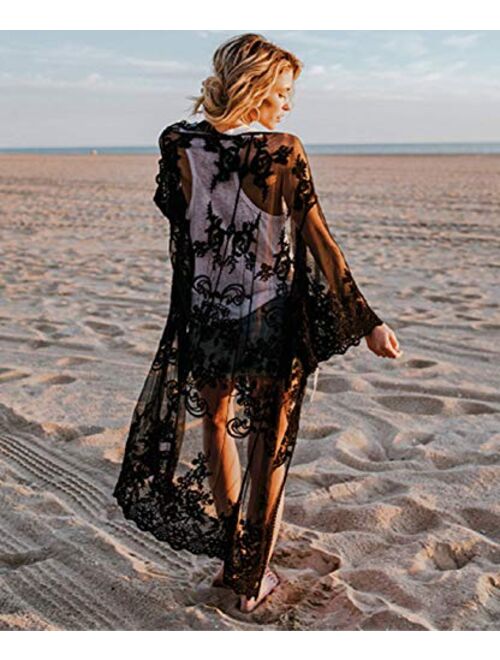 Jeasona Beach Coverups for Women Kimono Robes Cardigans Cover UP Beach Dress