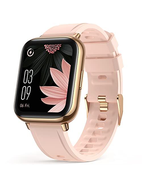 Smart Watch for Women, AGPTEK 1.69"(43mm) Smartwatch for Android and iOS Phones IP68 Waterproof Fitness Tracker Watch Heart Rate Monitor Pedometer Sleep Monitor for Women