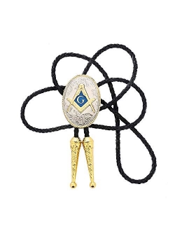 KDG Nature Agate Triangle Shape Western Cowboy Celtic Black Stone Bolo Tie Necktie For Men