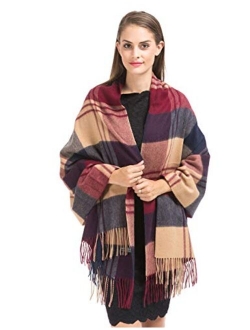 Cashmere Wrap Shawl Stole for Women Winter Extra Large(79" X 28") Men Solid Lambswool Pashmina Scarf with Gift Box