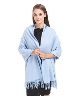 Cashmere Wrap Shawl Stole for Women Winter Extra Large(79" X 28") Men Solid Lambswool Pashmina Scarf with Gift Box