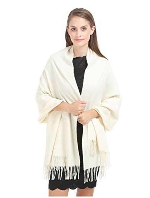 Cashmere Wrap Shawl Stole for Women Winter Extra Large(79" X 28") Men Solid Lambswool Pashmina Scarf with Gift Box