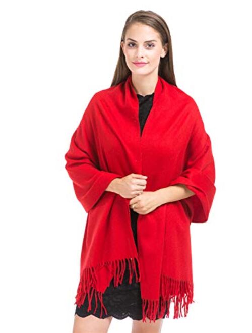 Cashmere Wrap Shawl Stole for Women Winter Extra Large(79" X 28") Men Solid Lambswool Pashmina Scarf with Gift Box