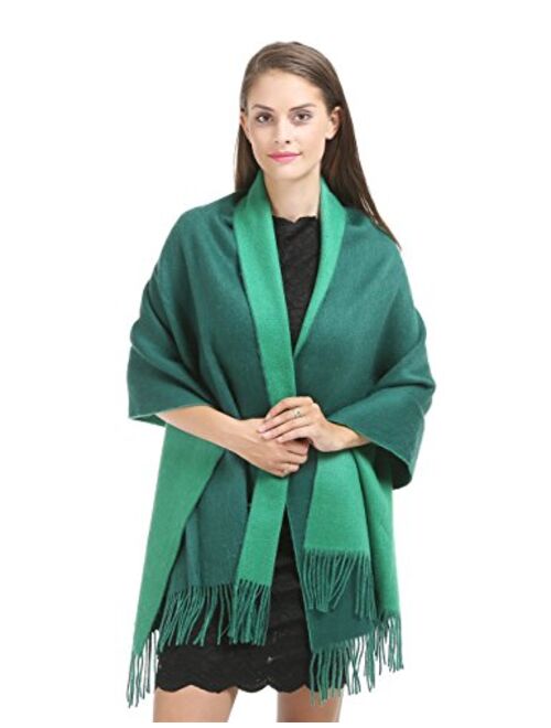 Cashmere Wrap Shawl Stole for Women Winter Extra Large(79" X 28") Men Solid Lambswool Pashmina Scarf with Gift Box