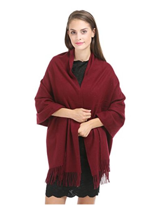 Cashmere Wrap Shawl Stole for Women Winter Extra Large(79" X 28") Men Solid Lambswool Pashmina Scarf with Gift Box