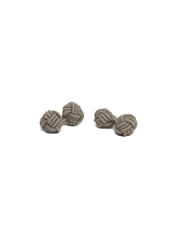 Pair of Solid Color Silk Knot Cufflinks