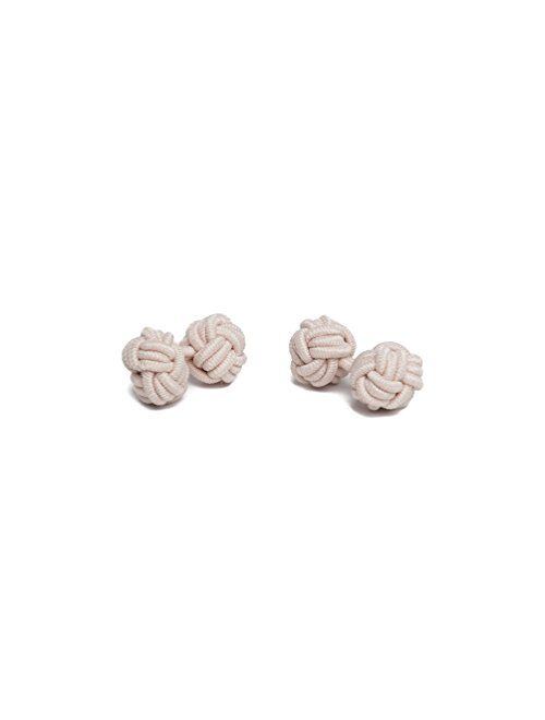 Jacob Alexander Pair of Solid Color Silk Knot Cufflinks