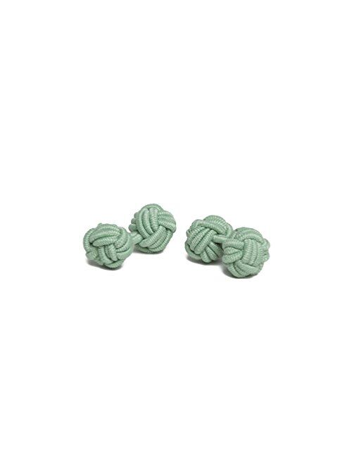 Jacob Alexander Pair of Solid Color Silk Knot Cufflinks