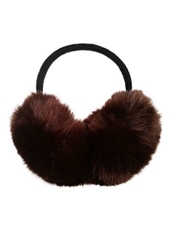 Womens Faux Rabbit Fur Earmuffs Winter Outdoor Ear Warmers Girls Earmuffs,Foldable