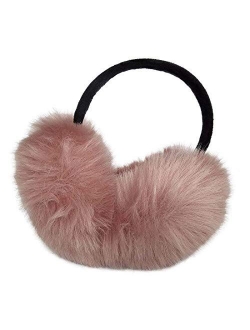 Womens Faux Rabbit Fur Earmuffs Winter Outdoor Ear Warmers Girls Earmuffs,Foldable