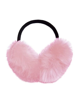 Womens Faux Rabbit Fur Earmuffs Winter Outdoor Ear Warmers Girls Earmuffs,Foldable