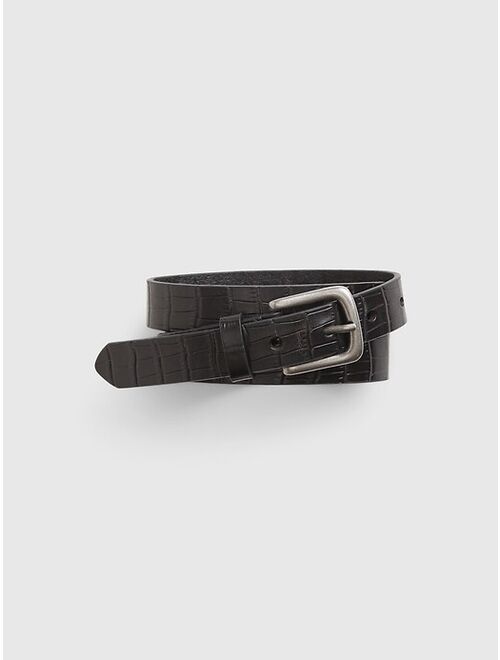 GAP Crocodile Leather Belt