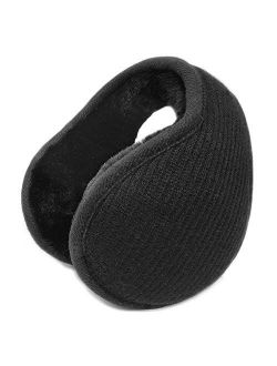 LETHMIK Outdoor Foldable EarMuffs,Unisex Winter Packable Knit Warm Fleece Ear Warmers Cover