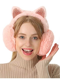 Lovful Women's Winter Warm Earmuffs Headband Adorable Cat Ears Earwarmer