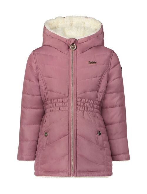 DKNY Toddler Girls Reversible Fur Jacket