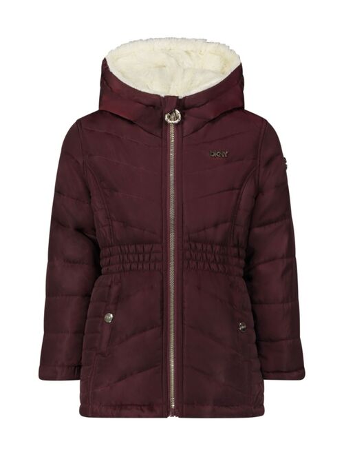 DKNY Toddler Girls Reversible Fur Jacket