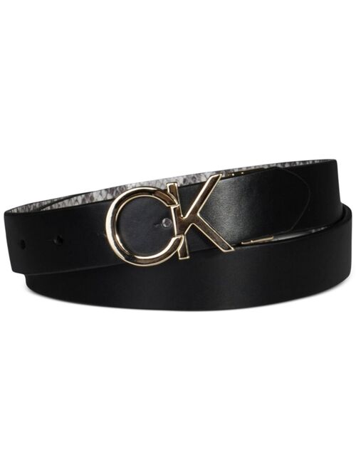 Calvin Klein Women's Reversible CK Logo Buckle Belt