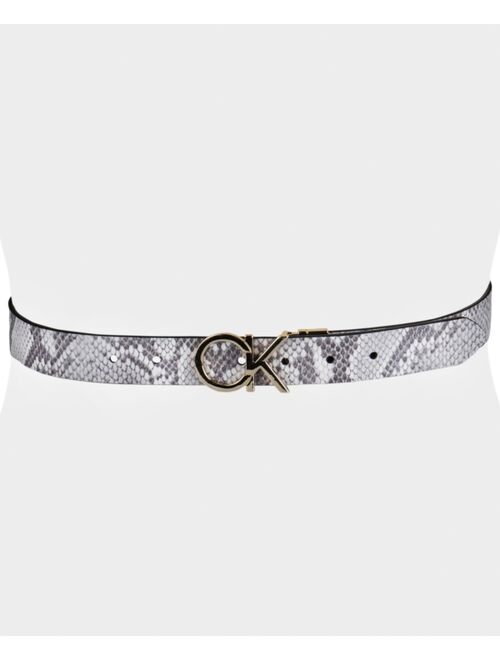 Calvin Klein Women's Reversible CK Logo Buckle Belt