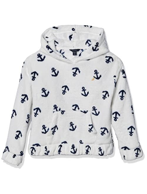 Nautica Girls' Pullover Fleece Hoodie Sweatshirt