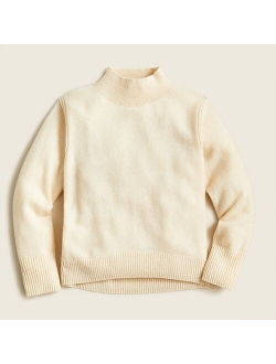 Girls' cashmere mockneck sweater