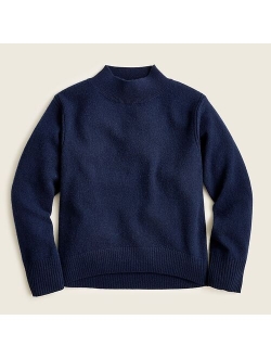 Girls' cashmere mockneck sweater