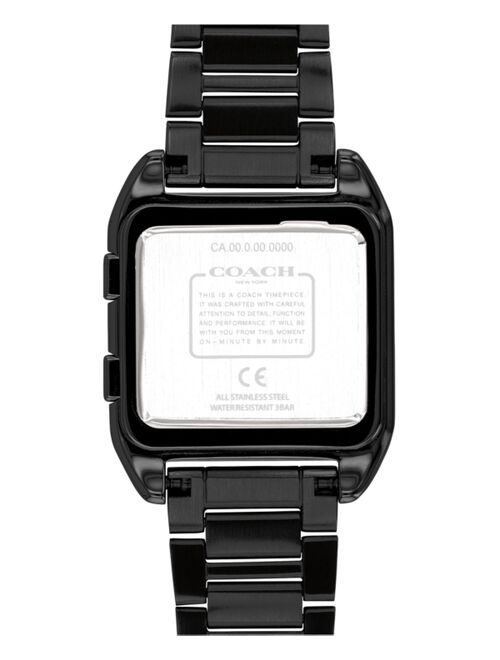 Coach Women's Digital Darcy Black Stainless Steel Bracelet Watch 30mm