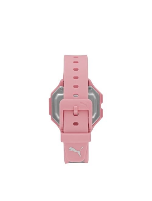 PUMA Women's Mini Remix Pink Polyurethane Strap Watch, 35mm