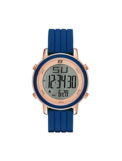 Skechers Women's Westport Quartz Metal and Silicone Sports Digital Watch