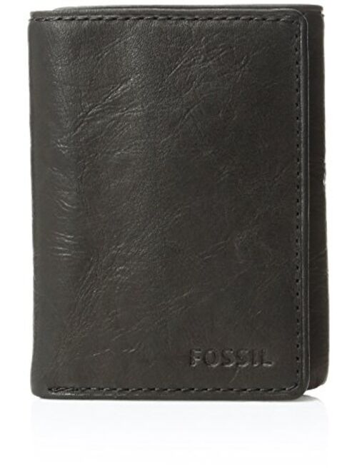 Fossil Men's Leather Trifold with Id Window Wallet