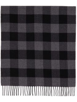 Hugo Black Check Scarf