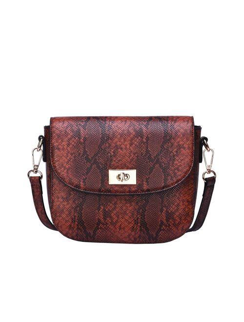 Mellow World Cassidi Faux Snakeskin Crossbody Bag