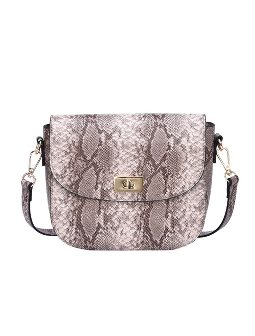 Mellow World Cassidi Faux Snakeskin Crossbody Bag