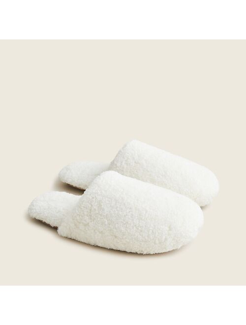 J.Crew Sherpa scuff slippers